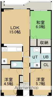 マンションリヴァージュ【1階】の間取り